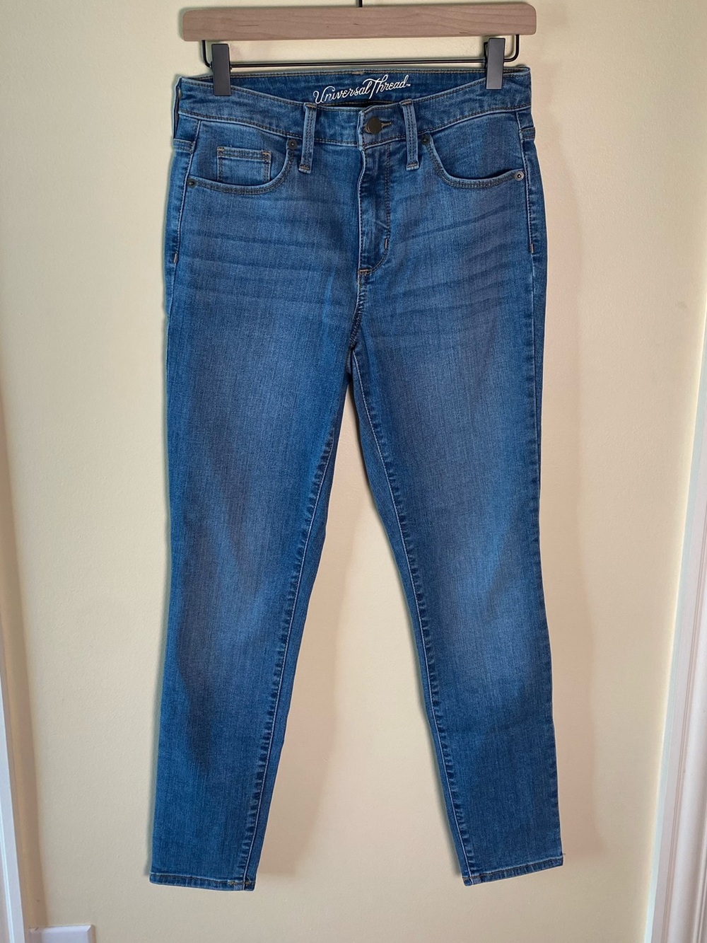 Universal Thread Skinny Jeans Women's Medium Blue 27R Long Mid Rise